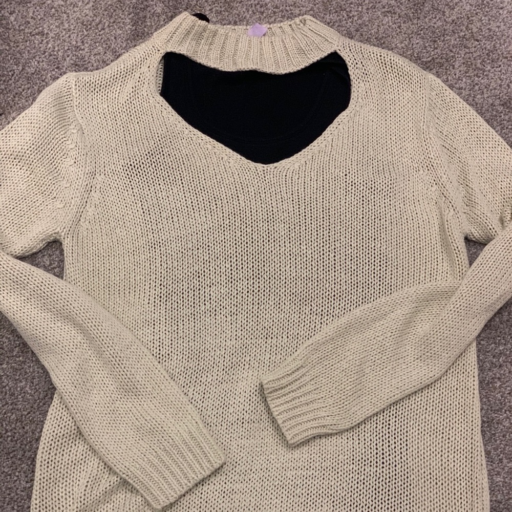 Francesca’s cream colored sweater
